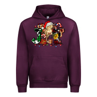 Mauve Wine joy and cow christmas candies and letters Urban Hoodie - AdoDesignShop