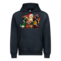 Navy joy and cow christmas candies and letters Urban Hoodie - AdoDesignShop