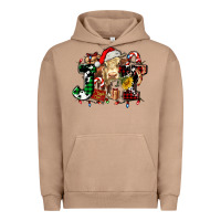Pigment Burro joy and cow christmas candies and letters Urban Hoodie - AdoDesignShop