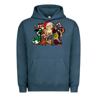 Pigment Midnight Navy joy and cow christmas candies and letters Urban Hoodie - AdoDesignShop
