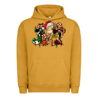 Pigment Peanut Butter joy and cow christmas candies and letters Urban Hoodie - AdoDesignShop