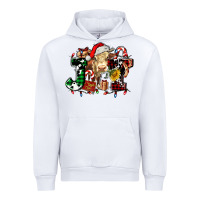 White joy and cow christmas candies and letters Urban Hoodie - AdoDesignShop
