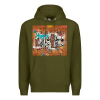 Army Green happy easter cross Premium Hoodie - JahusDesignShop
