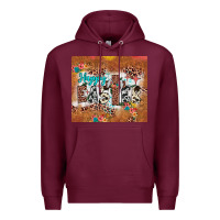 Burgundy happy easter cross Premium Hoodie - JahusDesignShop