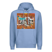 Colony Blue happy easter cross Premium Hoodie - JahusDesignShop