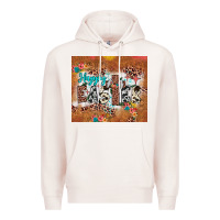 Pale Pink happy easter cross Premium Hoodie - JahusDesignShop