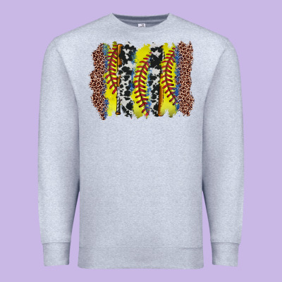 Softball Brushstroke Premium Sweatshirt Designed By Zillion Design Studio