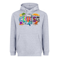 Heather Grey cruise life Heavyweight Hoodie - RanaPortraitStore