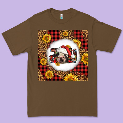 Joy Christmas Cow Premium Tee Designed By Lillyallendesigns