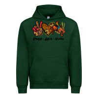 Forest Green peace love rodeo Urban Hoodie - JahusDesignShop