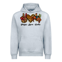 Heather Grey peace love rodeo Urban Hoodie - JahusDesignShop