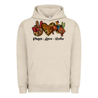 Pigment French Oak peace love rodeo Urban Hoodie - JahusDesignShop