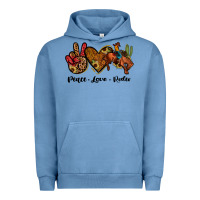 Pigment Pebble Blue peace love rodeo Urban Hoodie - JahusDesignShop