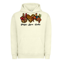 Pigment Pistachio peace love rodeo Urban Hoodie - JahusDesignShop