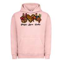 Pigment Salmon peace love rodeo Urban Hoodie - JahusDesignShop