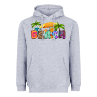 Heather Grey beach Heavyweight Hoodie - RanaPortraitStore