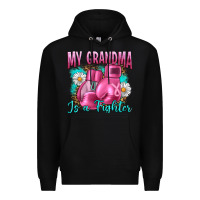 Black Breast Cancer My Grandma Is A Fighter Premium Hoodie - Artiststas