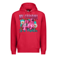 Cardinal Breast Cancer My Grandma Is A Fighter Premium Hoodie - Artiststas