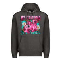 Charcoal Heather Breast Cancer My Grandma Is A Fighter Premium Hoodie - Artiststas