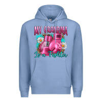 Colony Blue Breast Cancer My Grandma Is A Fighter Premium Hoodie - Artiststas