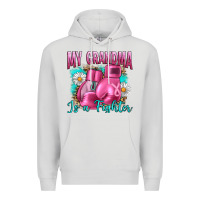 Dove Grey Breast Cancer My Grandma Is A Fighter Premium Hoodie - Artiststas