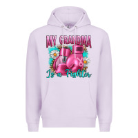 Lilac Breast Cancer My Grandma Is A Fighter Premium Hoodie - Artiststas