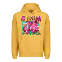 Mustard Breast Cancer My Grandma Is A Fighter Premium Hoodie - Artiststas