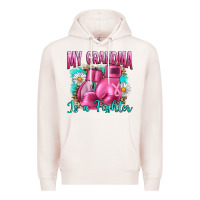Pale Pink Breast Cancer My Grandma Is A Fighter Premium Hoodie - Artiststas