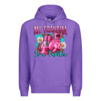 Purple Breast Cancer My Grandma Is A Fighter Premium Hoodie - Artiststas