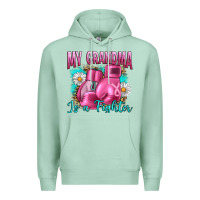 Seafoam Breast Cancer My Grandma Is A Fighter Premium Hoodie - Artiststas