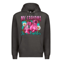 Smoke Breast Cancer My Grandma Is A Fighter Premium Hoodie - Artiststas