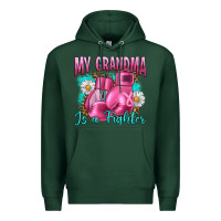 Sports Green Breast Cancer My Grandma Is A Fighter Premium Hoodie - Artiststas