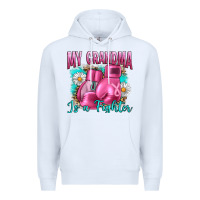 White Breast Cancer My Grandma Is A Fighter Premium Hoodie - Artiststas
