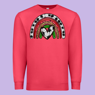 Soccer Rainbow Premium Sweatshirt Designed By Zillion Design Studio