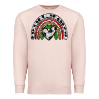 Pale Pink soccer rainbow Premium Sweatshirt - Zillion Design Studio