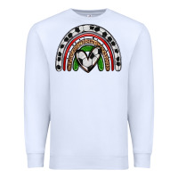 White soccer rainbow Premium Sweatshirt - Zillion Design Studio