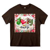 Chocolate Brown Joly Nurse Heavy Core Tee - CowhideDigitalArt
