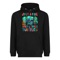 Black just a girl who loves turtles Heavyweight Hoodie - RanaPortraitStore