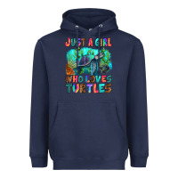 Navy just a girl who loves turtles Heavyweight Hoodie - RanaPortraitStore