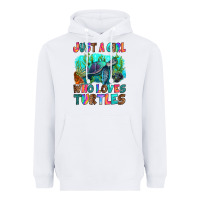 White just a girl who loves turtles Heavyweight Hoodie - RanaPortraitStore