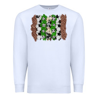 White soccer brushstroke Premium Sweatshirt - Zillion Design Studio
