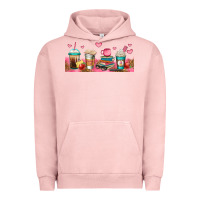 Pigment Salmon teacher fuel coffee cups Urban Hoodie - Jasminsmagicworld