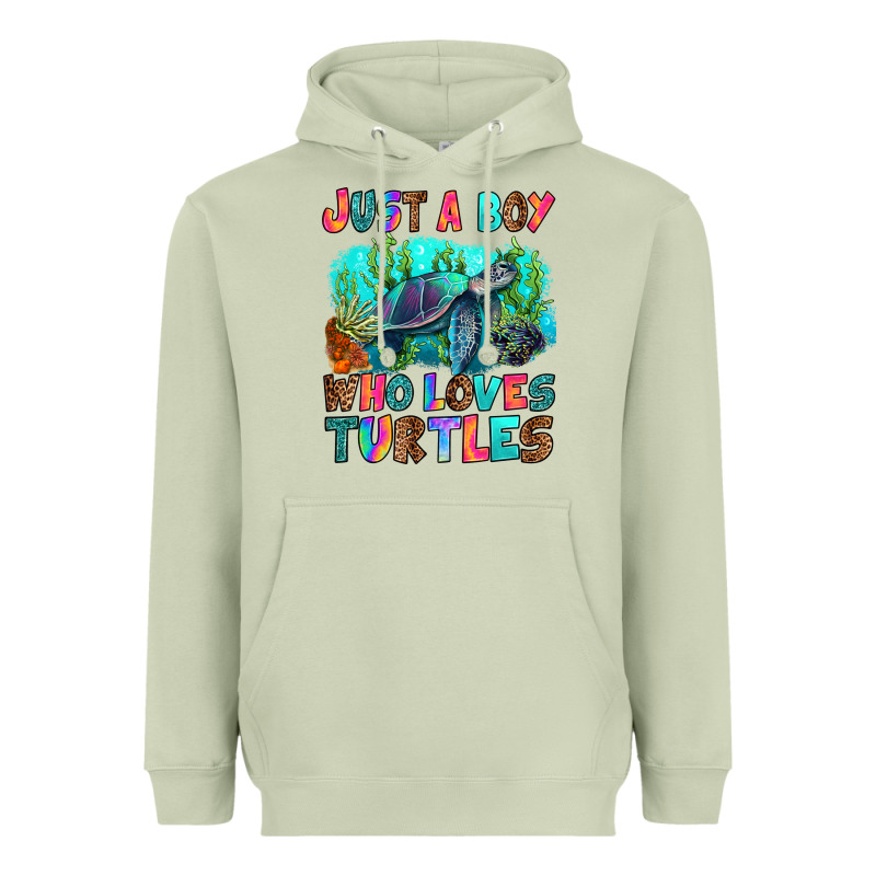 Just A Boy Who Loves Turtles Heavyweight Hoodie by RanaPortraitStore | Teevron