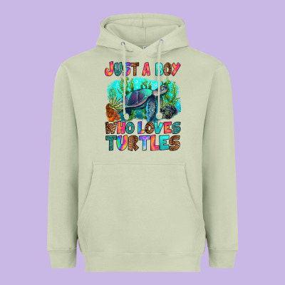 Heavyweight Hoodie just a boy who loves turtles