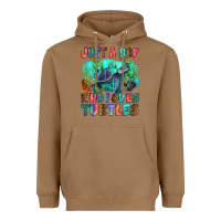 Toasted Coconut just a boy who loves turtles Heavyweight Hoodie - RanaPortraitStore