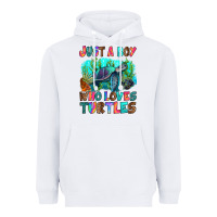 White just a boy who loves turtles Heavyweight Hoodie - RanaPortraitStore