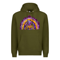 Army Green witchy gnome rainbow Premium Hoodie - BundleAndBundleShop