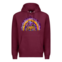 Burgundy witchy gnome rainbow Premium Hoodie - BundleAndBundleShop