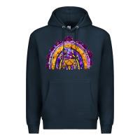 Navy witchy gnome rainbow Premium Hoodie - BundleAndBundleShop