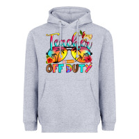 Heather Grey teacher off duty Heavyweight Hoodie - RanaPortraitStore